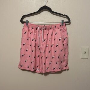 Mossman‎ Australia Orange Toucan Swim Shorts Size Large